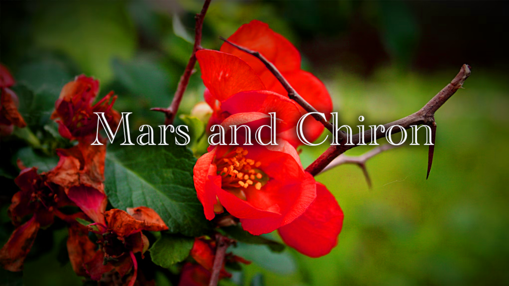 火星×キロンのシナストリーアスペクト